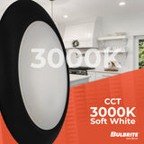 Bulbrite 773278 Bulbrite 25-Watt LED 10" Disc, 3000K, 2000 Lumens, Black Finish