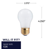 Bulbrite 861946 25W Incandescent A19 Light Bulb 2700K Dimmable E26 240 Lumens 12V 24PK