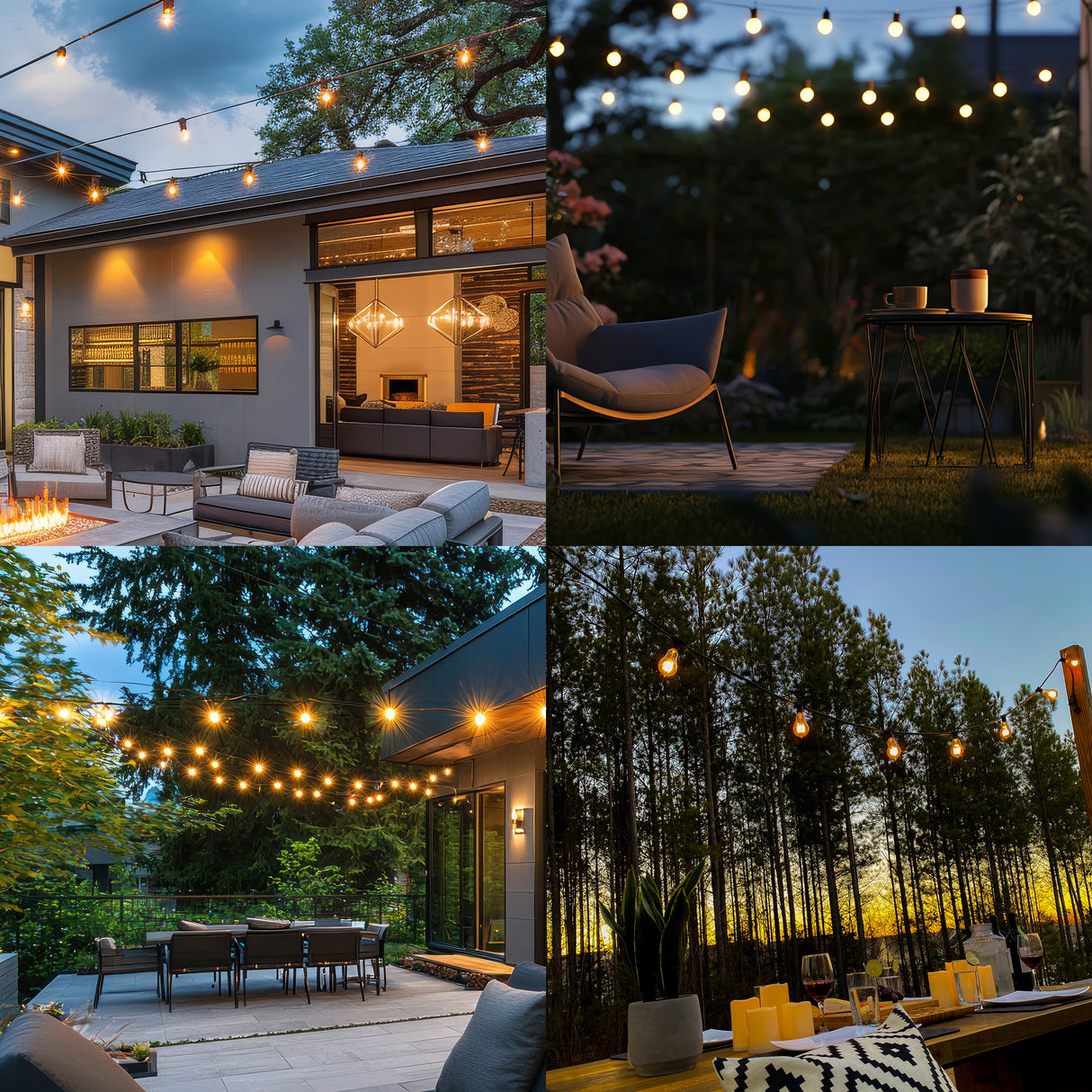 Bulbrite 812143 Bulbrite 14-foot String Light Kit with Clear Shatter Resistant Vintage Style S14 LED Light Bulbs