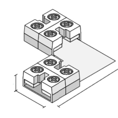 Diode LED DI-TB12-90-TTT-25 Tape Light Corner Connector 12mm Tape-to-Tape Terminal Block (25 Pack)