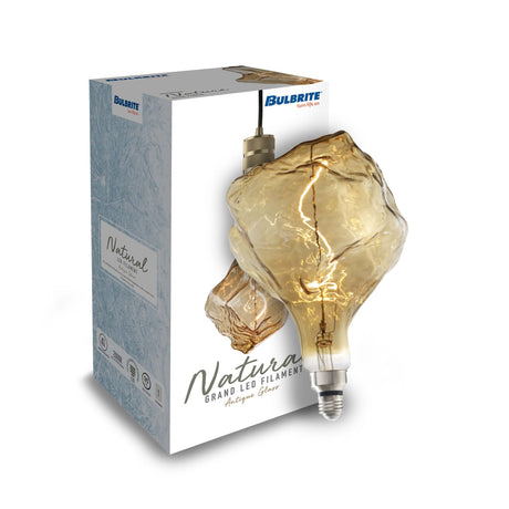 Bulbrite 776316 Bulbrite LED Grand Filament Nostalgic Iceberg Shaped Light Bulb, 60 Watt Equivalent, Medium Base (E26),2000K, Antique