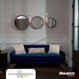 Bulbrite 810174 4W LED PEAR SHAPED GRAND 2200K FILAMENT W/ WHITE MARBLE PENDANT WITH WHITE STRING