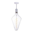 Bulbrite 810175 4W LED DIAMOND SHAPED GRAND 2200K FILAMENT W/ WHITE MARBLE PENDANT WITH WHITE STRING