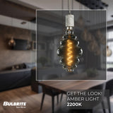 Bulbrite 810176 4W LED BEEHIVE SHAPED GRAND 2200K FILAMENT W/ WHITE MARBLE PENDANT WITH WHITE STRING