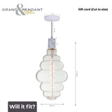 Bulbrite 810176 4W LED BEEHIVE SHAPED GRAND 2200K FILAMENT W/ WHITE MARBLE PENDANT WITH WHITE STRING