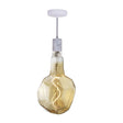 Bulbrite 810177 4W LED JEWEL NATURAL SHAPED GRAND 2200K FILAMENT W/ WHITE MARBLE PENDANT WITH WHITE STRING