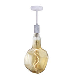 Bulbrite 810177 4W LED JEWEL NATURAL SHAPED GRAND 2200K FILAMENT W/ WHITE MARBLE PENDANT WITH WHITE STRING