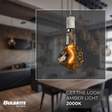 Bulbrite 810178 4W LED GLACIER NATURAL GRAND 2200K FILAMENT W/ WHITE MARBLE PENDANT WITH WHITE STRING