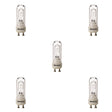 Bulbrite 860643 Bulbrite Halogen Pack of (5) 120-Volt Clear Double Envelope DJD Type Tubular Light Bulbs with Twist-and-Lock (GU10) Bi-Pin Base, 50-Watt, 2900K (Soft White Light)