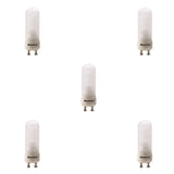 Bulbrite 860644 Bulbrite Halogen Pack of (5) 120-Volt Frosted Double Envelope DJD Type Tubular Light Bulbs with Twist-and-Lock (GU10) Bi-Pin Base, 35-Watt, 2900K (Soft White Light)