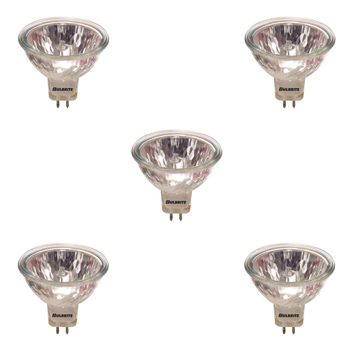 Bulbrite 860703 Bulbrite Halogen Pack of (8) 12-Volt  Lensed Flood MR16 Light Bulbs with GU5.3 Bi-Pin Base, 20-Watts, 2900K (Soft White Light)