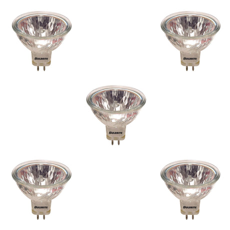 Bulbrite 860703 Bulbrite Halogen Pack of (8) 12-Volt  Lensed Flood MR16 Light Bulbs with GU5.3 Bi-Pin Base, 20-Watts, 2900K (Soft White Light)