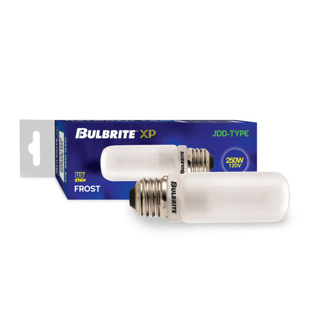 Bulbrite 860768 Bulbrite Pack of (4) Halogen Double Envelope T10 Medium Screw Base (E26) Light Bulbs, 250 Watt, Frost