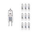 Bulbrite 860779 Bulbrite Halogen T3 Bi-Pin Base (G4) Light Bulb, 10 Watt, Clear, Pack of 10