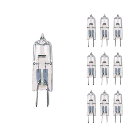 Bulbrite 860779 Bulbrite Halogen T3 Bi-Pin Base (G4) Light Bulb, 10 Watt, Clear, Pack of 10