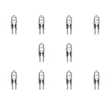 Bulbrite 860791 Bulbrite Halogen Pack of (10) Dimmable 24-Volt  T3 Mini Bulbs with GY6.35 (Bi-Pin) Base, 35 Watts, 2900K (Soft White Light)