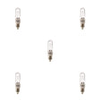 Bulbrite 860796 Bulbrite Pack of (5) 50 Watt Dimmable Clear T4 Mini-Candelabra (E11) Halogen Light Bulbs