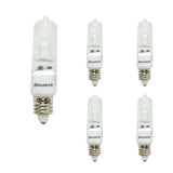 Bulbrite 860797 Bulbrite Pack of (5) 50 Watt Dimmable Frost T4 Mini-Candelabra (E11) Halogen Light Bulbs