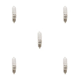 Bulbrite 860798 Bulbrite Halogen Pack of (5) Dimmable 120-Volt T4 Mini Bulbs with Frost Glass Finish and Mini-Candelabra (E11) Screw Base, 75 Watt, 2900K (Soft White Light)