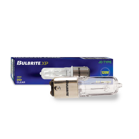 Bulbrite 860809 Bulbrite Pack of (5) Halogen T4 Double-Contact Bayonet Base (BA15D) Light Bulb, 50 Watt, Clear