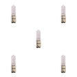 Bulbrite 860810 Bulbrite Halogen T4 Double-Contact Bayonet Base (BA15D) Light Bulbs 5 Pack 50 Watt, Frost