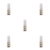 Bulbrite 860810 Bulbrite Halogen T4 Double-Contact Bayonet Base (BA15D) Light Bulbs 5 Pack 50 Watt, Frost