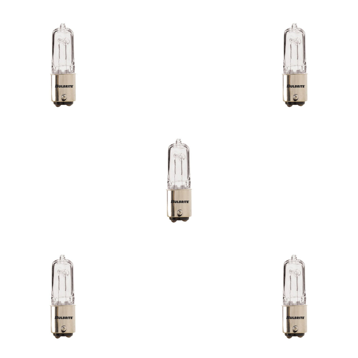 Bulbrite 860812 75W T4 JD HALOGEN CLEAR DC 120V-5PK
