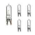 Bulbrite 860826 Bulbrite Pack of (5) 25 Watt Dimmable Clear T4 Bi-Pin (G9) Halogen Bulb
