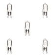 Bulbrite 860827 Bulbrite Pack of (5) Halogen T4 Bi-Pin Base (G9) Light Bulb, 35 Watt, Clear