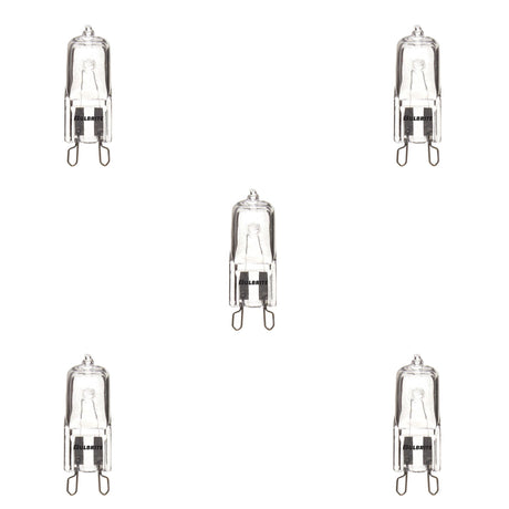 Bulbrite 860829 Bulbrite 50 Watt Dimmable Clear T4 JC Bi-Pin (G9) Halogen Bulb, Pack of (5)