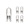 Bulbrite 860831 Bulbrite Pack of (5) 75 Watt Dimmable Clear T4 Bi-Pin (G9) Mini Halogen Light Bulbs