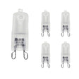 Bulbrite 860832 Bulbrite Pack of (5) Halogen T4 Bi-Pin Base (G9) Light Bulb, 75 Watt, Frost