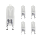 Bulbrite 860832 Bulbrite Pack of (5) Halogen T4 Bi-Pin Base (G9) Light Bulb, 75 Watt, Frost