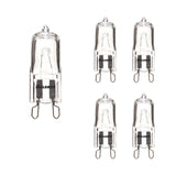 Bulbrite 860833 Bulbrite Pack of (5) 100 Watt Dimmable Clear T4 Bi-Pin (G9) Mini Halogen Light Bulbs