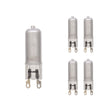 Bulbrite 860835 Bulbrite Mini Halogen T4 Bi-Pin Base (G9) Light Bulb, 40 Watt, Frost 120V, 5 Pack