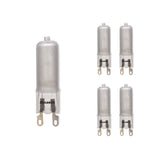 Bulbrite 860835 Bulbrite Mini Halogen T4 Bi-Pin Base (G9) Light Bulb, 40 Watt, Frost 120V, 5 Pack