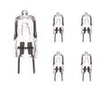 Bulbrite 860840 Bulbrite Pack of (5) 50 Watt Dimmable Clear T4 Bi-Pin (GY8) Halogen Bulb