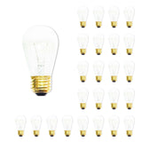 Bulbrite 861015 Bulbrite Pack of (25) 11 Watt Dimmable Clear S14 Medium (E26) Incandescent Bulb