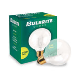 Bulbrite 861021 Bulbrite Incandescent G25 Medium Screw Base (E26) Light Bulb, 40 Watt, Clear, Pack of 24