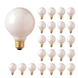 Bulbrite 861022 Bulbrite Pack of (24) 40 Watt Dimmable Incandescent G25 Light Bulbs with Standard E26 Screw Base, White Glass Finish