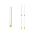 Bulbrite 861033 Bulbrite Pack of (5) Incandescent T8 Medium Screw Base (E26) Light Bulb, 75 Watt, Frost