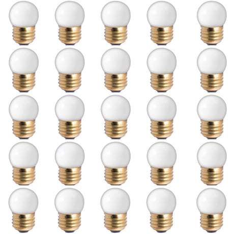 Bulbrite 861037 7.5W S11 CERAMIC WHITE E26 130V-25PK