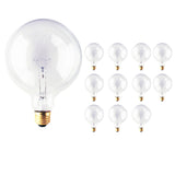 Bulbrite 861055 Bulbrite Incandescent G40 Medium Screw Base (E26) Light Bulb, 100 Watt, Clear 12-pack