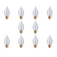 Bulbrite 861072 Bulbrite Spunlite Pack of (10) Dimmable 25 Watt C15 Specialty Incandescent Light Bulbs with Satin Finish and Medium (E26) Screw Base