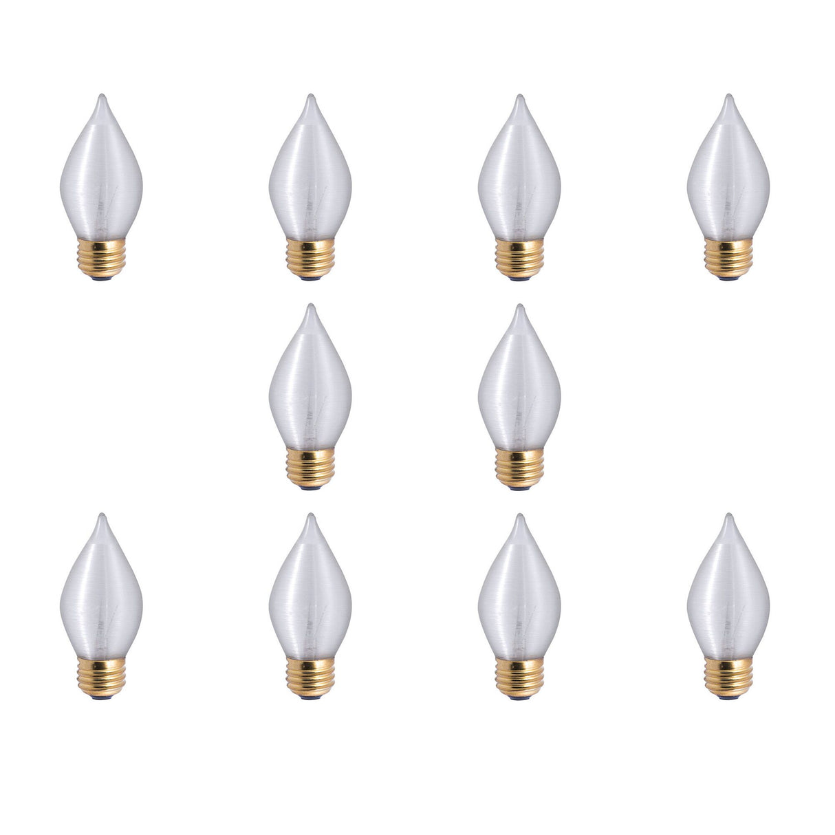 Bulbrite 861072 Bulbrite Spunlite Pack of (10) Dimmable 25 Watt C15 Specialty Incandescent Light Bulbs with Satin Finish and Medium (E26) Screw Base