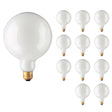 Bulbrite 861099 Bulbrite Pack of (12) Incandescent G40 Medium Screw Base (E26) Light Bulb, 100 Watt, White