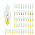 Bulbrite 861106 Bulbrite Pack of (50) Incandescent B10 Medium Screw Base (E26) Light Bulb, 40 Watt, Clear