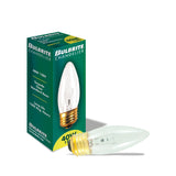 Bulbrite 861106 Bulbrite Pack of (50) Incandescent B10 Medium Screw Base (E26) Light Bulb, 40 Watt, Clear