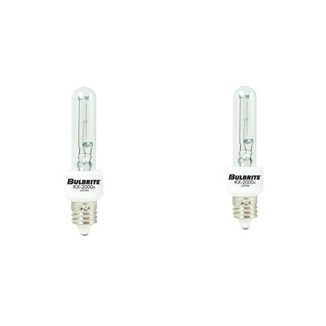 Bulbrite 861114 Bulbrite KX Dimmable T3Mini-Candelabra Screw Base (E11) Light Bulb, 560 Lumens, 2700K, 40 Watt, Clear, 2-Pack