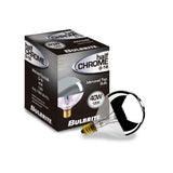 Bulbrite 861211 Bulbrite Pack of (25) 25 Watt Dimmable Half Chrome G16.5 Candelabra (E12) Incandescent Bulb